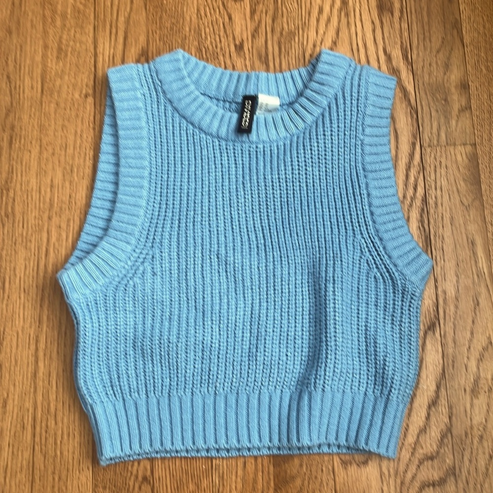 Light blue sweater vest